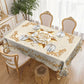 🌹✨  Waterproof Gold Rose Tablecloth – Elegant Embossed Effect, Stain-Resistant Finish & Easy-Clean Design 🏡