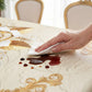 🌹✨  Waterproof Gold Rose Tablecloth – Elegant Embossed Effect, Stain-Resistant Finish & Easy-Clean Design 🏡