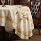 🌹✨  Waterproof Gold Rose Tablecloth – Elegant Embossed Effect, Stain-Resistant Finish & Easy-Clean Design 🏡