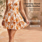 👗🌸 LIMITED-TIME 50% OFF! Women’s Halter Tie-Neck Printed Mini Dress – Lace-Up Front, Smocked Back & Tiered Ruffle Skirt ✨