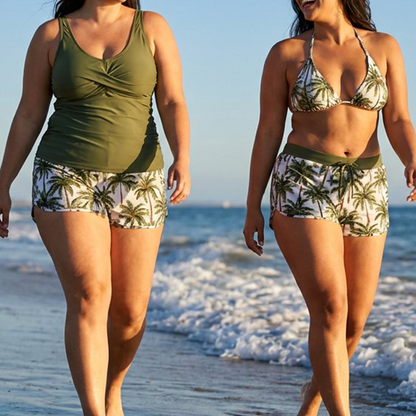 👙🌊Women's 3-piece tankini swimsuit set with shorts🤸