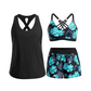 👙🌊Women's 3-piece tankini swimsuit set with shorts🤸