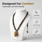 🐯🔥 LIMITED TIME 52% OFF! Men’s Natural Tiger Eye Beaded Necklace – Hand Woven Cord, Smooth Polished Beads & Bold Everyday Style ✨