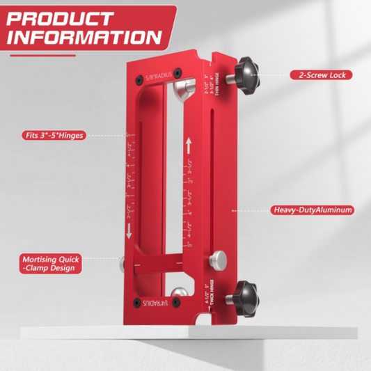🔥50% OFF NOW🚪Adjustable Door Hinge Mortise Jig Kit, Woodworking Locator Tool for Cabinet & Door Hinge Installation