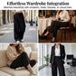 Asymmetrical Wrap Waist Wide-Leg Trousers