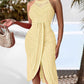👗✨ LIMITED TIME 50% OFF! Women’s Asymmetrical Halter Dress – Adjustable Neck Tie, Flowing Irregular Hem and Lightweight Comfort