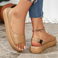 👡☀️ Summer Sale! Women's Sporty Platform Sandals – Comfortable wedge sole, elastic heel strap, and non-slip outsole ✨