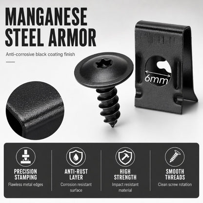 🔩 50% OFF NOW! 🚗 Universal Car Metal U-Type Clips & Screws Set – Heavy-duty, rust-resistant & versatile sizes – Perfect for auto trim, panels & interior repairs 🔧