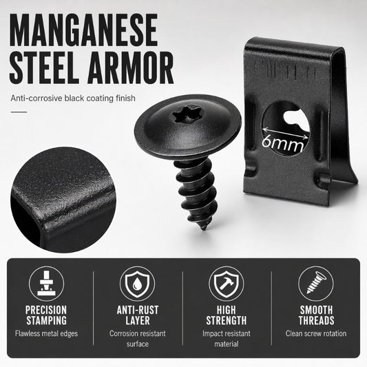 🔩 50% OFF NOW! 🚗 Universal Car Metal U-Type Clips & Screws Set – Heavy-duty, rust-resistant & versatile sizes – Perfect for auto trim, panels & interior repairs 🔧