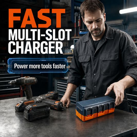 🔥 50% OFF on selected products🎉Multi-Slot Lithium Battery Fast Charger