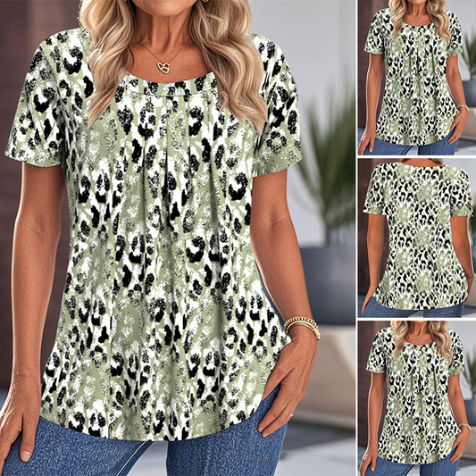 🌸✨ LIMITED TIME 51% OFF! Women’s Casual Printed Round Neck Top – Relaxed Fit, Lightweight Comfort and Easy Everyday Style