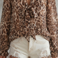 🐆✨ LIMITED TIME 50% OFF! Women’s V Neck Leopard Print Top – Chic Tie Front, Ruffled Cuffs and Lightweight Relaxed Fit