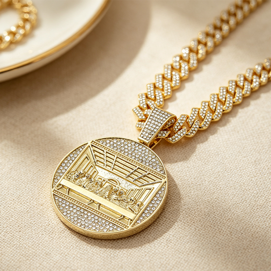 ⛓️🔥 LIMITED-TIME 50% OFF! Men’s Statement Cuban Pendant Chain – Bold Iced Links, Oversized Pendant & Powerful Street Style