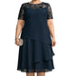 🌸👗✨ LIMITED TIME 50% OFF! Women’s Elegant Plus Size Lace Tiered Midi Dress – Breathable Chiffon, Flattering High Waist and Occasion Ready Style