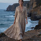 📢📢51% OFF !! ⏰Women Ruffle V-Neck Tiered Maxi Dress