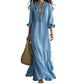 📢📢51% OFF !! ⏰Women Ruffle V-Neck Tiered Maxi Dress