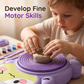 🎨🏺 LIMITED TIME 50% OFF! Kids’ Electric Pottery Wheel Craft Kit – Foot Pedal Control, Air-Dry Clay and 12 Washable Paints