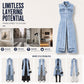 👗👖 LIMITED-TIME 50% OFF! Women’s Sleeveless High-Slit Denim Vest Dress – Irregular Longline Cut, Premium Denim & Bold Layered Style ✨