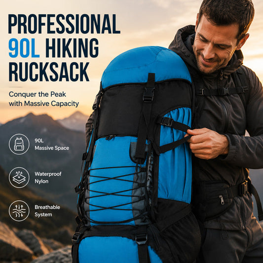 🎒🏕️ LIMITED-TIME 50% OFF! 90L Outdoor Hiking Backpack – Waterproof Nylon, Multi-Zone Storage & Ergonomic Support
