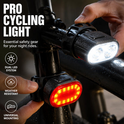 🚲🔦 LIMITED-TIME 50% OFF! USB Rechargeable Bike Light Set – Wide-Angle Beam, Water-Resistant Housing & Front-to-Rear Visibility