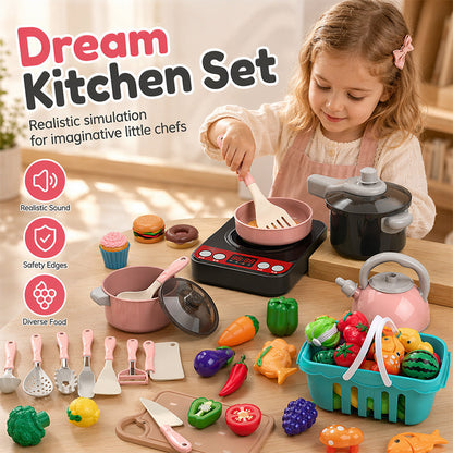 🔥 50% Off! 🏕️ Kids' Toy Kitchen—Create fun camping adventures and let children cook just like grown-ups ✨
