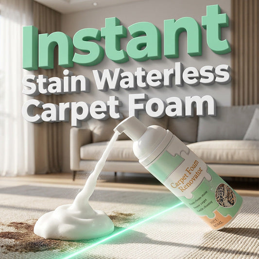 ⏳ Buy 2 Get 2 Free! ✨Waterless Carpet Foam Stain Remover with Towel