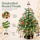 🔥Hot Sale 50% OFF🔥 Elegant Beaded Mini Christmas Tree – Collector's Holiday Decor Set, Tabletop 🎄