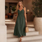 👗☀️ LIMITED-TIME 52% OFF! Women’s Empire-Waist Maxi Dress – Ruched V-Neck, Flowy Ankle-Length Skirt & Stretch Comfort ✨
