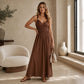 👗☀️ LIMITED-TIME 52% OFF! Women’s Empire-Waist Maxi Dress – Ruched V-Neck, Flowy Ankle-Length Skirt & Stretch Comfort ✨