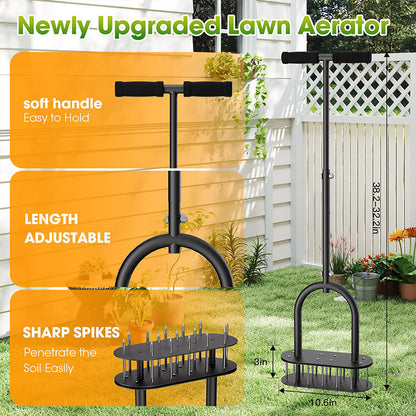 🌱 50% OFF! 💐 Lawn Coring Aerator – Removes plugs, boosts growth & durable 🏡
