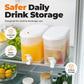 🥤🧊 LIMITED-TIME 50% OFF! 3.5L Refrigerator Beverage Dispenser – Built-In Spigot, Space-Saving Design & Easy-Fill Wide Opening
