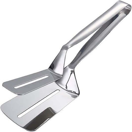 🍳 Stainless Steel Kitchen Tongs with Spatula