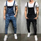👖Men's Denim Overalls Distressed Ripped Bib Jumpsuits