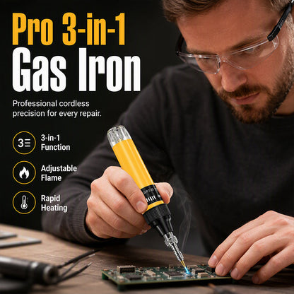 ✨ Cordless Butane Soldering Iron Pen – 3-in-1 Multi Tool, 1300°C Max Heat & Rapid Heating 🔧