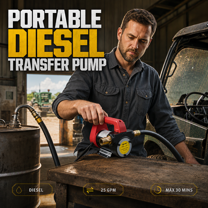 ⚡ 12V Diesel Transfer Pump – 10GPM, Self-Priming, Complete Kit ✅