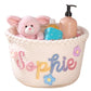 Handwoven Cotton Rope Storage Basket with Colorful Alphabet Accents