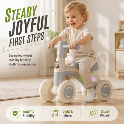Baby Toddler Balance Bike with Music & Lights