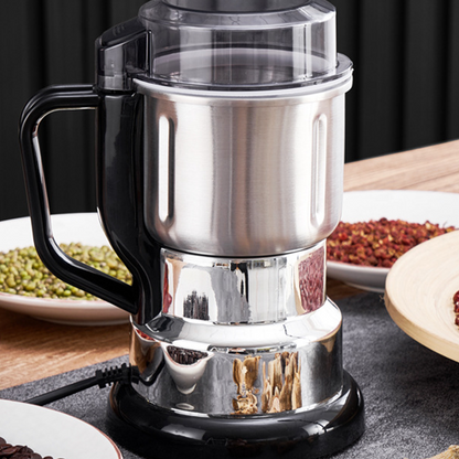 ⚡ Electric Spice & Coffee Grinder: 4-Leaf Blade, One-Touch Control, Safety Lock, Food-Grade Steel
