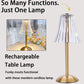 💡 Retro Rechargeable Table Lamp with Touch Dimming – Cordless 3-Stage Dimmable LED Desk Lamp, Portable Wireless Bedside Light