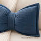 🎀🛋️ Soft Chenille Bow-Shaped Throw Pillow