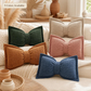 🎀🛋️ Soft Chenille Bow-Shaped Throw Pillow
