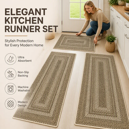 🧺 50% OFF NOW! 🌿 Elegant Woven Runner Rug – Durable weave, soft texture & stain-resistant – Perfect for hallways, kitchens & entryways ✨