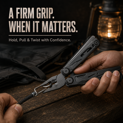 🔧50% OFF NOW! Heavy‑Duty Folding Multi‑Tool Pliers, Portable Multi‑Function Survival Tool with Knife, Screwdriver, with Carry Pouch for Camping, Outdoor, Home Emergency Repair