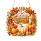 ⏳LAST DAY SALE 50%🎃🍂 Autumnal pumpkin wreath with a diamond pattern to hang up – Complete DIY kit
