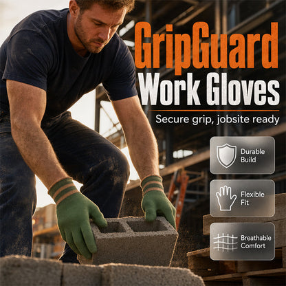 🧤Buy2 Get 3 Free✨ Flexible Breathable Non‑Slip Work Gloves – Durable, Comfort‑fit, Multi‑scene 🛠️