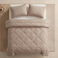 🛏️ Brushed Microfiber Comforter Set: Diamond Quilting, Moisture-Wicking, All-Season, with 2 Pillowcases