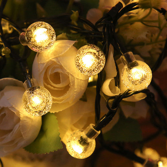 Waterproof Bubble Solar String Lights for Patio