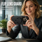 Magnetic Phone Case with Flip Lens Cover and Invisible Kickstand