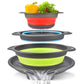 📢📢40% OFF !! ⏰ 3-Piece Collapsible Colander Set with Draining Base – Space-Saving Kitchen Strainers for Fruits, Pasta & Vegetables