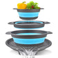 📢📢40% OFF !! ⏰ 3-Piece Collapsible Colander Set with Draining Base – Space-Saving Kitchen Strainers for Fruits, Pasta & Vegetables